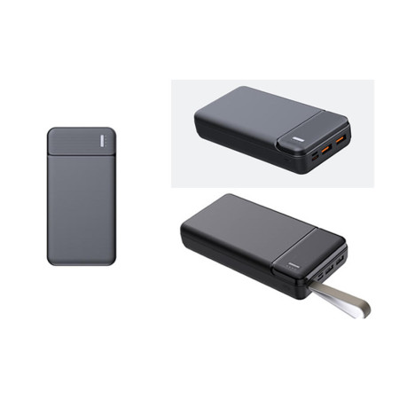 Baterie externa 10000 mAh, 2 x USB,  Power indicator, Negru