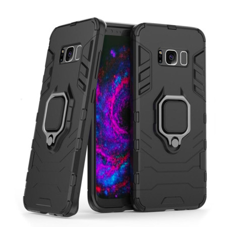Husa compatibila cu Samsung Galaxy S8, Ring (cu inel + Magnet) Brave Armor, Black