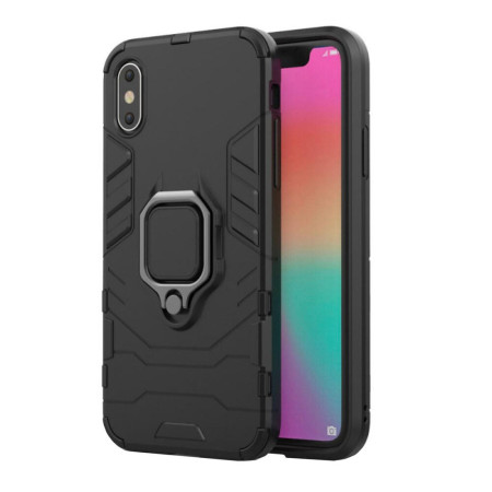 Husa compatibila cu iPhone XR, Ring (cu inel + Magnet) Brave Armor, Black