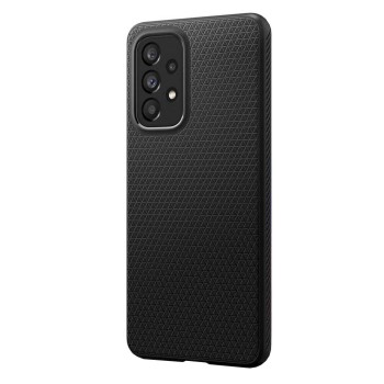 Husa Liquid Fiber compatibila cu Samsung Galaxy A53 5G, Flexibila, Air HTPMAG, Black