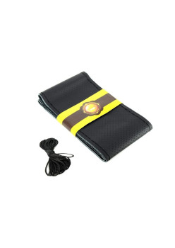 Husa volan din Piele Perforata si Ata pentru Camioane, diametru XXL, 45 cm, se coase, aspect original, Negru
