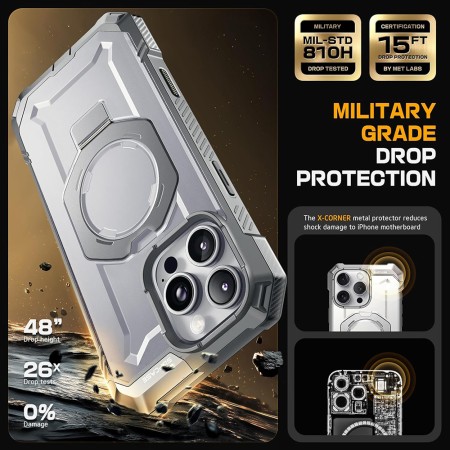 Husa pentru iPhone 16 Pro - Supcase Unicorn Beetle Defender - White