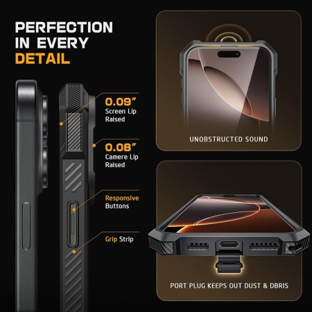 Husa pentru iPhone 16 Pro Max - Supcase Unicorn Beetle Defender - Ruddy