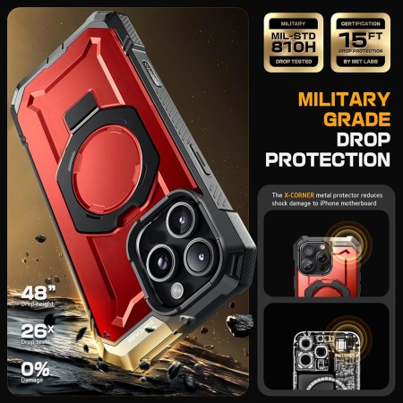 Husa pentru iPhone 16 Pro Max - Supcase Unicorn Beetle Defender - Ruddy