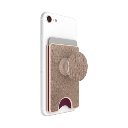 Portofel pentru telefon - PopSockets PopWallet - Saffiano Rose Gold