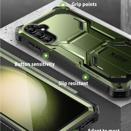 Husa pentru Samsung Galaxy S23 FE cu Folie, I-Blason Armorbox, Guldan