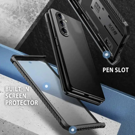 Husa pentru Samsung Galaxy Z Fold5 + Folie, I-Blason Armorbox, Black