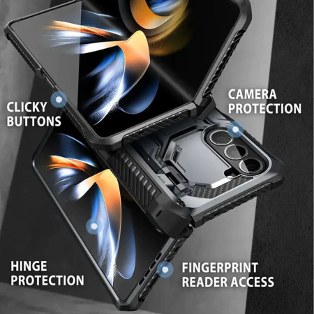 Husa pentru Samsung Galaxy Z Fold5 + Folie, I-Blason Armorbox, Black