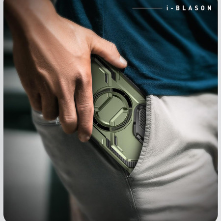 Husa pentru Samsung Galaxy S24 Plus + Folie, I-Blason Armorbox MagSafe, Guldan