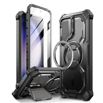 Husa pentru Samsung Galaxy S24 Plus + Folie, I-Blason Armorbox MagSafe, Black