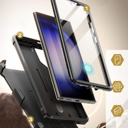Husa pentru Samsung Galaxy S24 Ultra, Supcase Unicorn Beetle Pro, Black