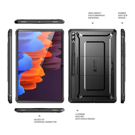 Husa pentru Samsung Galaxy Tab S9 Ultra, Supcase Unicorn Beetle Pro, Black