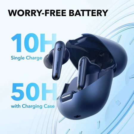Casti Fara Fir Bluetooth 5.3, IPX4, Anker SoundCore Liberty 4 NC, Blue