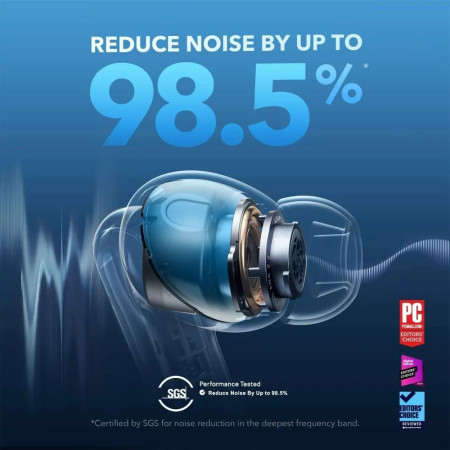 Casti Fara Fir Bluetooth 5.3, IPX4, Anker SoundCore Liberty 4 NC, Blue