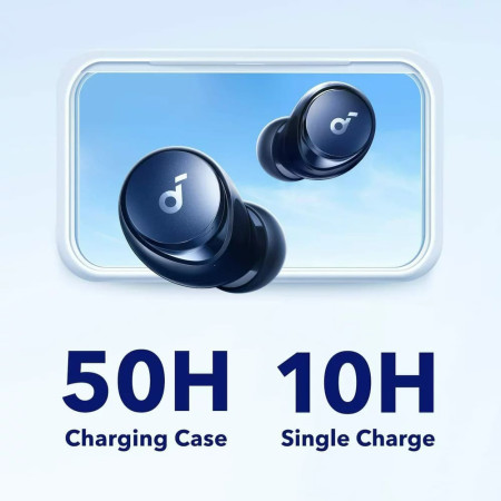 Casti Fara Fir Bluetooth 5.2, Anker SoundCore Space A40, Blue