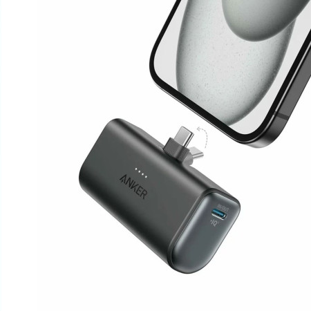 Baterie Externa 5000mAh, 22.5W, Anker Nano, Black
