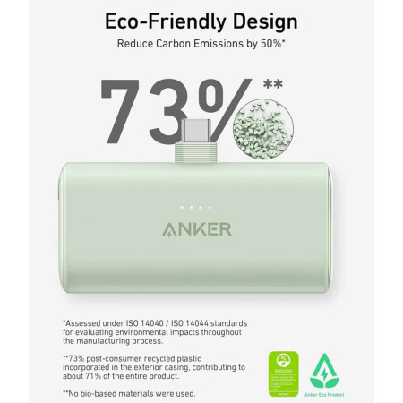 Baterie Externa 5000mAh, 22.5W, Anker Nano, Black