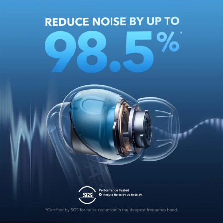Casti Wireless Anker Earbuds SoundCore Liberty 4 NC, Bluetooth 5.3, Waterproof IPX4, Noise Cancelling, White