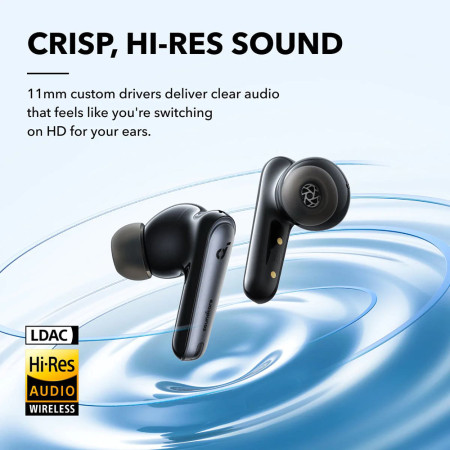 Casti Wireless Anker Earbuds SoundCore Liberty 4 NC, Bluetooth 5.3, Waterproof IPX4, Noise Cancelling, White