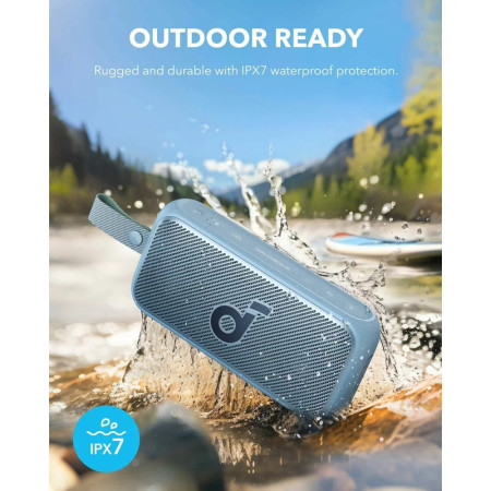 Boxa Fara Fir Hi-Res, BassUp, SmartTune, IPX7, 30W, Anker SoundCore Motion 300, Frost Blue