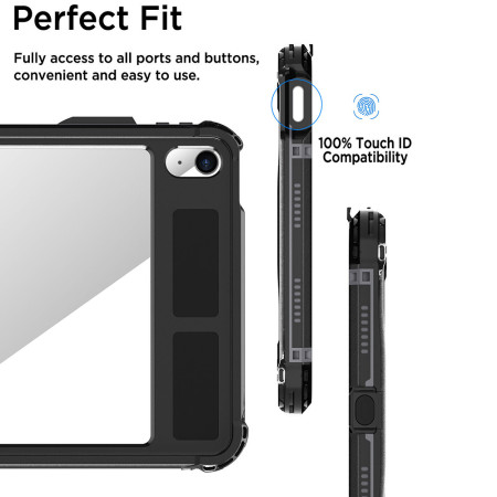 Husa pentru iPad 10 (2022) 10.9, Waterproof IP68, Black