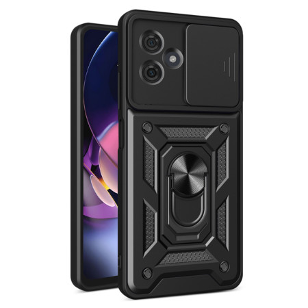 Husa pentru Motorola Moto G54 Power Edition / G64, Slide si Snap, Magnetic Ring, Negru