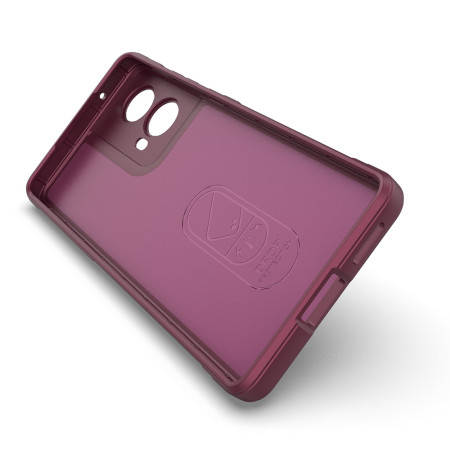 Husa Antisoc pentru Motorola Moto G85, Margini Anti Alunecare, Magic Shield, Bordeaux