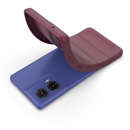 Husa Antisoc pentru Motorola Moto G85, Margini Anti Alunecare, Magic Shield, Bordeaux