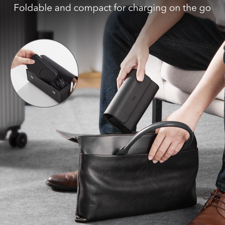 Incarcator ESR Premium 3in1 Travel Wireless Charging Set pentru iPhone, MFi Apple Watch (5W), AirPods, Fast Charging, White