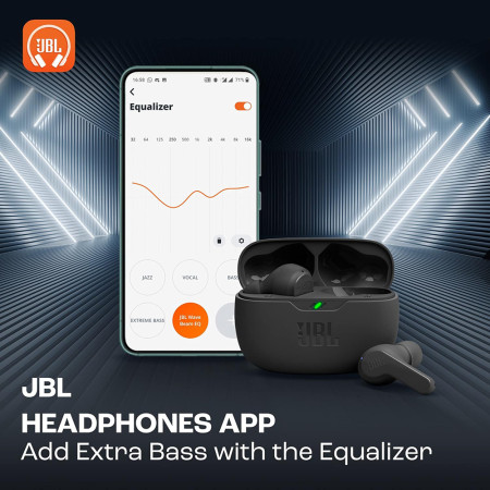 Casti in-ear Bluetooth cu microfon TWS  JBL Wave Beam, Black
