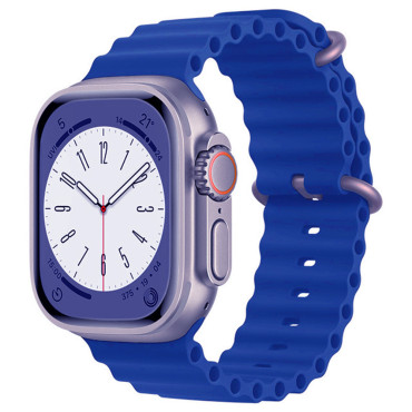 Curea compatibila Apple Watch 1/2/3/4/5/6/7/8/9/SE/SE 2/Ultra/Ultra 2 42/44/45/49mm, Blue