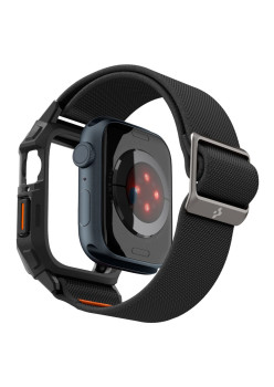 Husa pentru Apple Watch 4 / 5 / 6 / SE / SE 2 / 7 / 8 / 9, 44 / 45mm si Curea, Spigen Lite Fit Pro, Matte Black