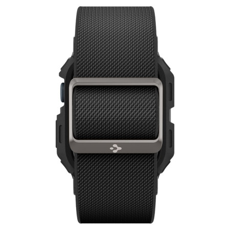 Husa pentru Apple Watch 4 / 5 / 6 / SE / SE 2 / 7 / 8 / 9, 44 / 45mm si Curea, Spigen Lite Fit Pro, Matte Black