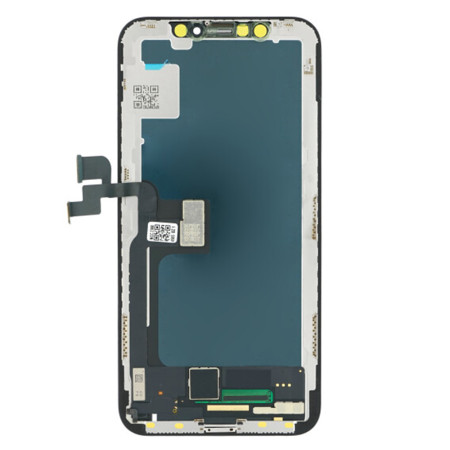 Ecran Compatibil cu iPhone XS si Folie Adeziva, NCC Advanced In-Cell cu Touchscreen si Rama, Black