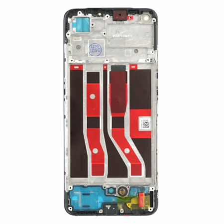 Ecran Compatibil cu Oppo A74 4G cu Touchscreen si Rama, Black