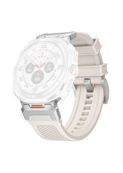 Curea pentru Samsung Galaxy Watch Ultra 47mm - Techsuit Watchband (W068) - White / Silver