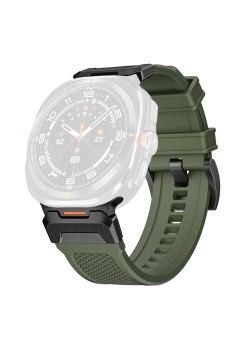 Curea pentru Samsung Galaxy Watch Ultra 47mm - Techsuit Watchband (W068) - Green / Black
