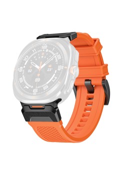 Curea pentru Samsung Galaxy Watch Ultra 47mm - Techsuit Watchband (W068) - Orange / Black