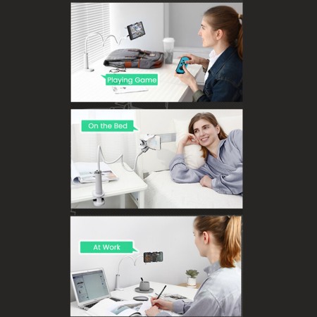 Ugreen - Desk Holder (30488) - for Phone 4 - 7.2", Flexible, 120cm - White