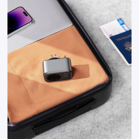 Incarcator Priza EU, 2x USB, Type-C la US, Incarcare rapida, 30W - Ugreen, Black