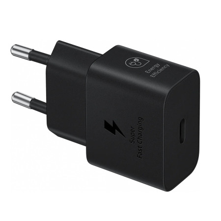 Incarcator Samsung Original T2510, EP-T2510XBEGEU, Type-C 25W, Incarcare Rapida cu Cablu USB-C, Negru