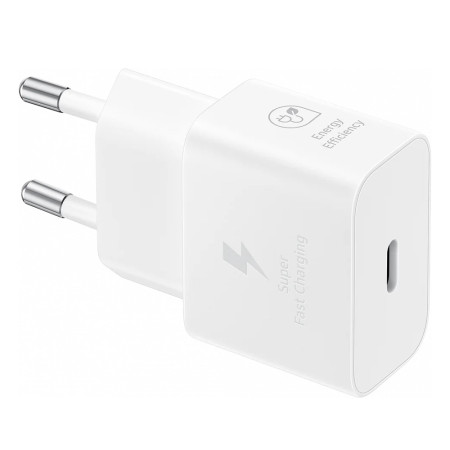 Incarcator Samsung Original T2510, EP-T2510XBEGEU, Type-C 25W, Incarcare Rapida cu Cablu USB-C, Alb