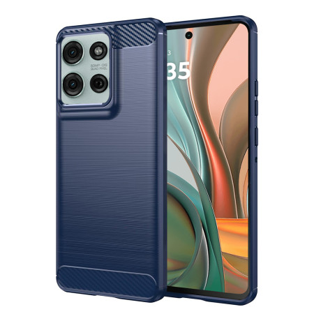 Husa Carbon pentru Motorola Moto G75, Tech Protects Anti-Soc, Blue