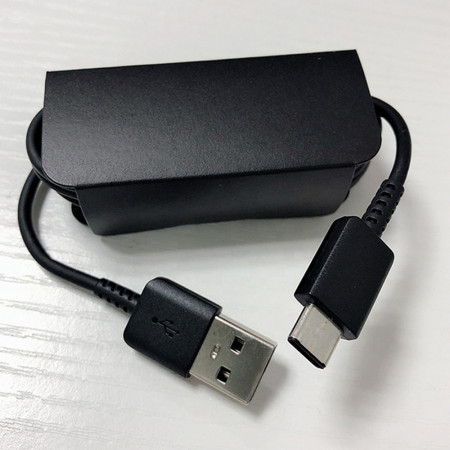 Cablu date Samsung EP-DG970BBE, USB la Tip-C, 2.1A, 1m, Negru