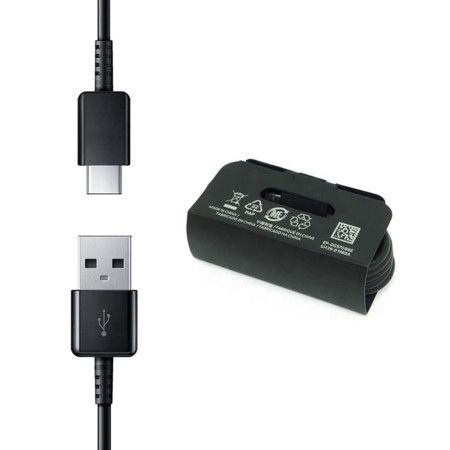 Cablu date Samsung EP-DG970BBE, USB la Tip-C, 2.1A, 1m, Negru