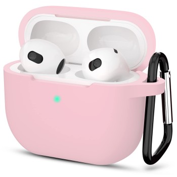 Husa de protectie compatibila Apple AirPods 3, Smooth Ultrathin Material, Pink