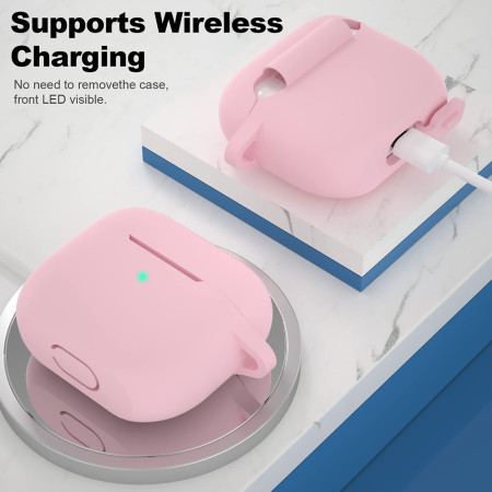 Husa de protectie compatibila Apple AirPods 3, Smooth Ultrathin Material, Pink