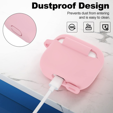 Husa de protectie compatibila Apple AirPods 3, Smooth Ultrathin Material, Pink