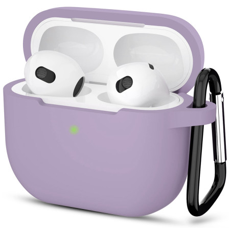 Husa de protectie compatibila Apple AirPods 3, Smooth Ultrathin Material, Purple
