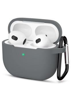 Husa de protectie compatibila Apple AirPods 3, Smooth Ultrathin Material, Grey